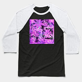 Flower in Black Square 9 - Digitally Altered Print Baseball T-Shirt